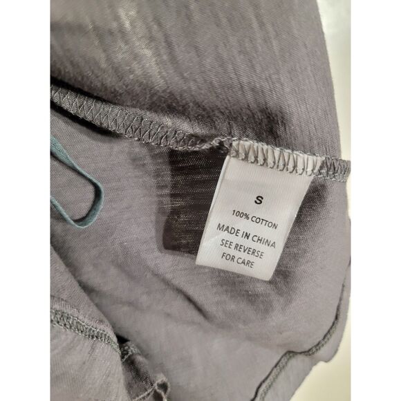 NWT Women's Wishlist Embroidered Tank Charcoal Gray Criss Cross Strap Boho sz S - Picture 7 of 7